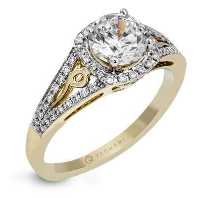 Engagement Ring in 14k Gold with Diamonds