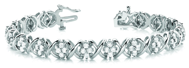 Multi-Diamond Fashion Tennis Bracelet