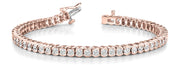 14K Rose Gold Round Diamond Fashion Bracelet