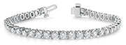 Round Diamond Tennis Line Bracelet