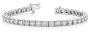 Round Diamond In Line Fashion Bracelet