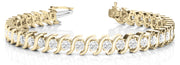 14K Yellow Gold 55-Diamond Fashion Bracelet
