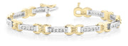 14K Yellow Gold Diamond Tennis Bracelet
