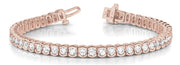 14K Rose Gold Round Diamond Fashion Bracelet