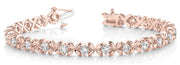 Rose Gold 2 CT Diamond In-Line XO Bracelet