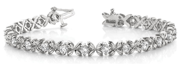 Diamond Round In Line Bracelet