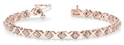 14K Rose Gold Diamond Fashion Bracelet