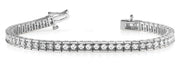 Round Diamond Tennis Line Bracelet