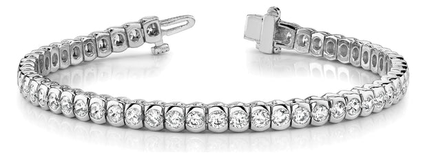 Diamond Round In Line Fashion Bracelet