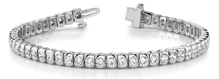 Diamond Round In Line Fashion Bracelet