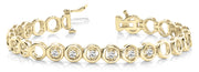 14K Yellow Gold 1/4 CT Diamond Line Bracelet