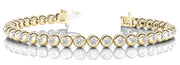 14K Yellow Gold Diamond Line Bracelet