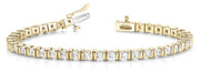 18K Yellow Gold 3.20ctw Round Diamond In-Line Bracelet
