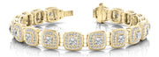 14K Yellow Gold Multi-Diamond Fashion Bracelet