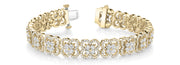 14K Yellow Gold Multi-Diamond Fashion Bracelet