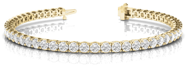 14K Yellow Gold Diamond Tennis Bracelet