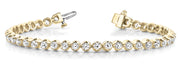 14K Yellow Gold Round Diamond Fashion Bracelet