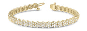 14K Yellow Gold Diamond Fashion Tennis Bracelet