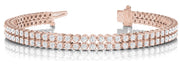 Rose Gold 3.85 ct Diamond Multi-Row Tennis Bracelet