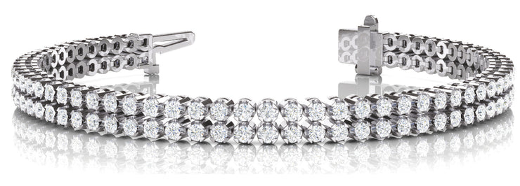 Multi Row Diamond Fashion Bracelet