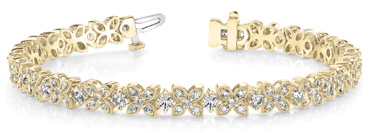 14K Yellow Gold Diamond Fashion Bracelet