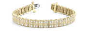 14K Yellow Gold 2.25 CT Diamond Line Bracelet