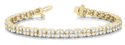14K Yellow Gold 10.38ctw Round Diamond Bracelet