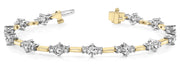 14K Yellow Gold Round Diamond Fashion Bracelet