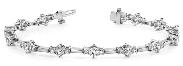 Multi-Diamond Fashion Tennis Bracelet