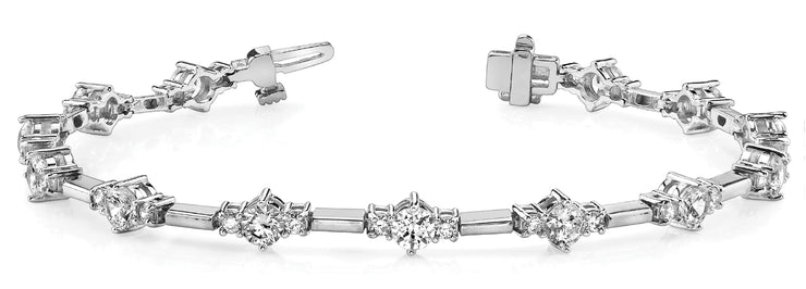 Multi-Diamond Fashion Tennis Bracelet