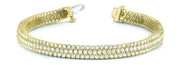 14K Yellow Gold Multi-Row Diamond Tennis Bracelet
