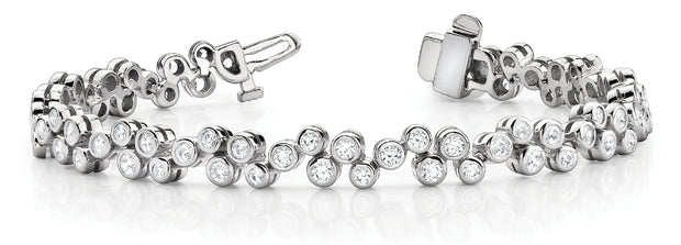Multi-Diamond Fashion Link Bracelet