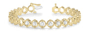 14K Yellow Gold Round Diamond Fashion Bracelet