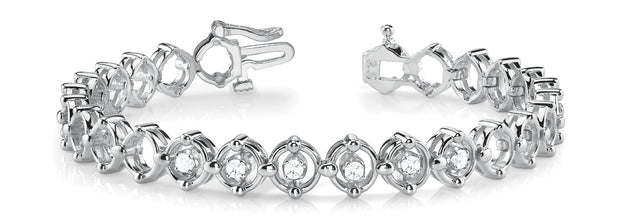 Multi-Diamond Round Tennis Bracelet