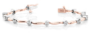 14K Rose Gold Diamond Fashion Bracelet
