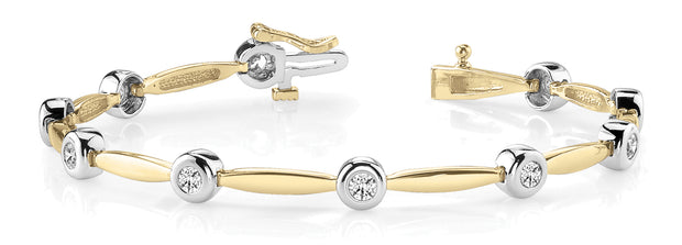 18K Yellow Gold Diamond Fashion Bracelet