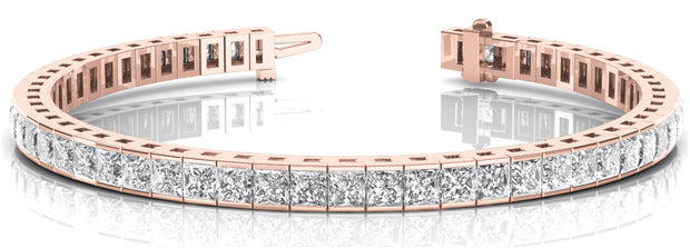 Rose Gold 10.74ctw Square Diamond Fashion Bracelet