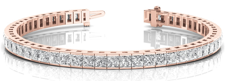 Rose Gold 10.74ctw Square Diamond Fashion Bracelet
