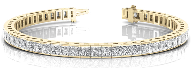 14K Yellow Gold 10.71ctw Square Diamond Bracelet