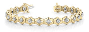14K Yellow Gold Diamond Fashion Bracelet