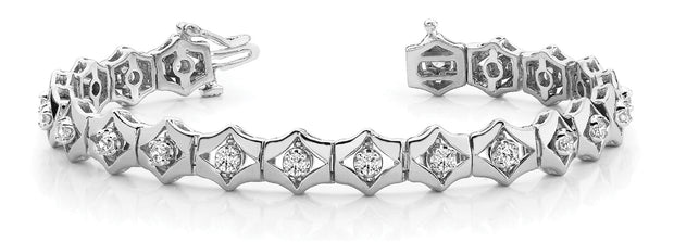 Diamond Round Multi-Stone Bracelet