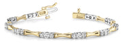14K Yellow Gold Diamond Fashion Tennis Bracelet
