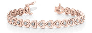 14K Rose Gold Diamond In-Line Bracelet