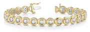 14K Yellow Gold Diamond Tennis Bracelet