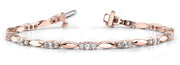 14K Rose Gold Diamond Fashion Bracelet