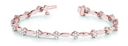 14K Rose Gold Multi-Diamond Fashion Bracelet