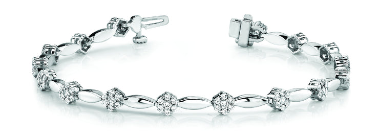 Multi-Diamond Fashion Tennis Bracelet