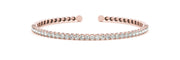 14K Rose Gold Diamond Fashion Bangle