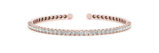 14K Rose Gold Diamond Fashion Bangle