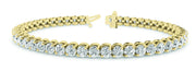 14K Yellow Gold 2ctw Round Diamond Tennis Bracelet